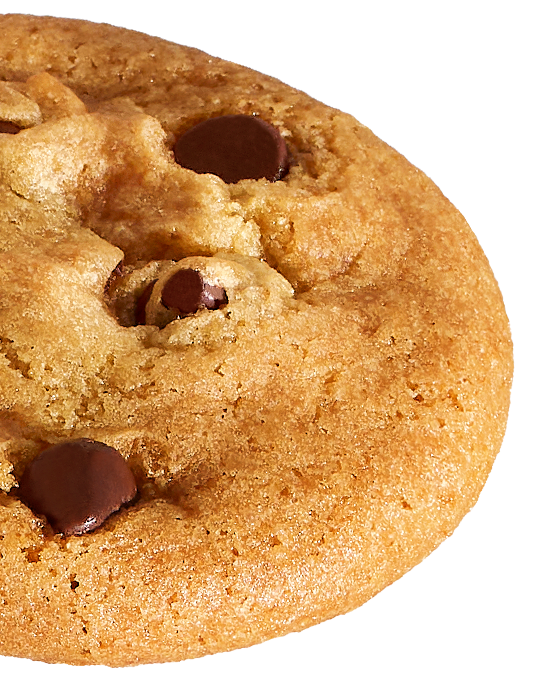 half chocolate chip cookie
